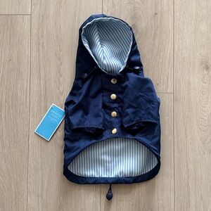 Draper James Blue Dog Raincoat with Gold Accents